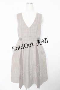 axes femme / サイドプリーツジャンスカ M 茶 Y-25-10-18-178-AX-OP-SZ-ZI