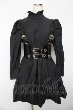画像1: Manon Mimie / harness Ribbon ワンピース  黒 Y-25-10-18-179-LO-OP-SZ-ZY
