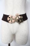 画像2: axes femme / お花×蝶モチーフゴムベルト  ゴールド Y-25-10-18-027-AX-ZA-SZ-ZT644-F004 (2)