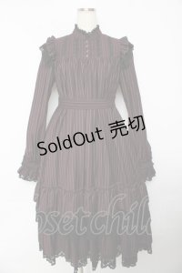 星箱works / リリィ・リドル ワンピース(スタンドカラー) M ワイン Y-25-10-18-181-PU-OP-SZ-ZY