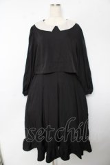 m petit by misako / サンリオキャラクターズコラボ クロミワッペン付きワンピース LL 中黒 Y-25-10-18-184-LO-OP-SZ-ZY