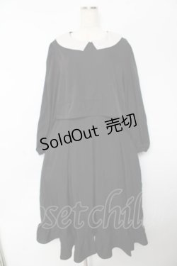 画像1: m petit by misako / サンリオキャラクターズコラボ クロミワッペン付きワンピース LL 中黒 Y-25-10-18-184-LO-OP-SZ-ZY