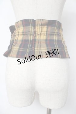 画像2: 【SALE】axes femme / チェック柄コルセットベルト  イエロー Y-25-10-18-028-AX-ZA-SZ-ZT486
