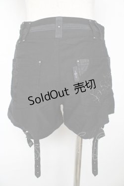 画像2: Ozz Croce / ガータークリップ付きショートパンツ  黒 Y-25-10-18-189-OO-PA-SZ-ZY