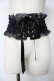 画像1: axes femme POETIQUE / 編み上げ×レース太ゴムベルト  黒 Y-25-10-18-030-AX-ZA-SZ-ZY (1)