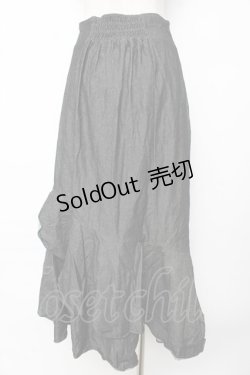 画像2: axes femme / クルミ釦付デニムスカート F 黒 Y-25-10-18-202-AX-SK-SZ-ZI