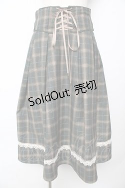 画像1: Amavel / Mademoiselleコルセット風スカート F グリーン Y-25-10-18-203-CA-SK-SZ-ZY