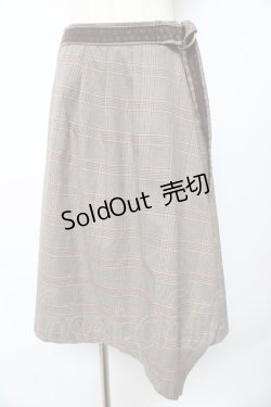 画像1: axes femme / チェックスカート M 茶 Y-25-10-18-204-AX-SK-SZ-ZI