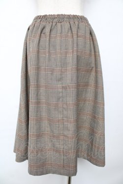 画像2: axes femme / チェックスカート M 茶 Y-25-10-18-204-AX-SK-SZ-ZY