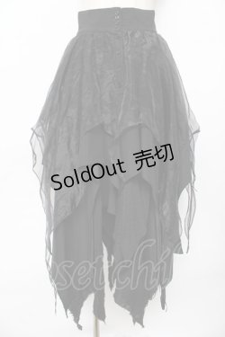 画像1: alice auaa / レイヤードスカート 4 ブラック Y-25-10-18-206-AA-SK-SZ-ZY