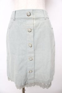 axes femme POETIQUE / コーデュロイミニスカート M ミント Y-25-10-18-207-AX-SK-SZ-ZI