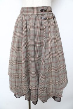 画像1: axes femme / ビット使いサススカート M 茶 Y-25-10-18-210-AX-SK-SZ-ZY