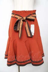 axes femme / 切り替えフレアスカート M オレンジ Y-25-10-18-213-AX-SK-SZ-ZI