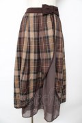 axes femme POETIQUE / リボンベルトロングスカート M 茶 Y-25-10-18-214-AX-SK-SZ-ZY