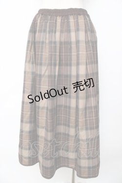 画像2: axes femme POETIQUE / リボンベルトロングスカート M 茶 Y-25-10-18-214-AX-SK-SZ-ZY