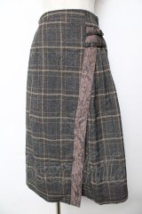 axes femme / サイドプリーツナロースカート F グレー Y-25-10-18-217-AX-SK-SZ-ZI