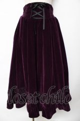 axes femme kawaii / ベルベットドールスカート M パープル Y-25-10-18-220-AX-OP-SZ-ZY