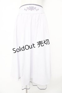axes femme POETIQUE / 刺繍使いバッスルスカート M ラベンダー Y-25-10-18-224-AX-SK-SZ-ZI