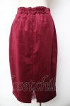 画像2: axes femme / エンボスベロアタイトスカート  ワイン Y-25-10-18-228-AX-SK-SZ-ZI (2)