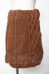 who's who Chico / ケーブルニットスカート F ブラウン Y-25-10-18-229-LO-BL-SZ-ZI