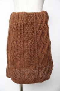 who's who Chico / ケーブルニットスカート F ブラウン Y-25-10-18-229-LO-BL-SZ-ZI