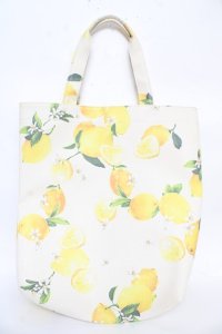 PINK HOUSE / ノベルティ レモン柄トートバッグ  オフ白 Y-25-10-18-033-LO-BG-SZ-ZT-K026