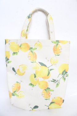 画像2: PINK HOUSE / ノベルティ レモン柄トートバッグ  オフ白 Y-25-10-18-033-LO-BG-SZ-ZT-K026