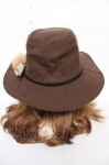 画像3: 【SALE】axes femme / ファーリボン付つば広帽 57.5cm 茶 Y-25-10-18-044-AX-AC-SZ-ZTK025 (3)