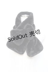 m petit by misako / リボンファーティペット  中黒 Y-25-10-20-001-LO-ZA-SZ-ZY