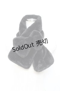 m petit by misako / リボンファーティペット  中黒 Y-25-10-20-001-LO-ZA-SZ-ZY