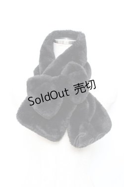 画像1: m petit by misako / リボンファーティペット  中黒 Y-25-10-20-001-LO-ZA-SZ-ZY