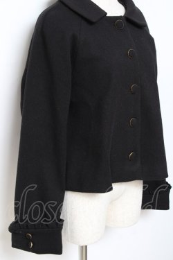 画像3: axes femme / 袖フリルピーコート F 黒 Y-25-10-20-036-AX-CO-SZ-ZY