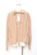 画像2: axes femme POETIQUE / バックリボンケーブルニット M キャメル Y-25-10-20-042-AX-TO-SZ-ZY (2)