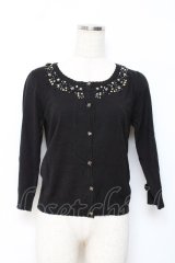 LODISPOTTO / フラワービジューカーディガン 2 黒 Y-25-10-20-044-LO-TO-SZ-ZY