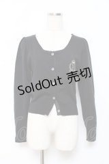 metamorphose / エンブレム刺繍カーディガン  黒 Y-25-10-20-048-ME-TO-SZ-ZY