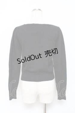 画像2: metamorphose / エンブレム刺繍カーディガン  黒 Y-25-10-20-048-ME-TO-SZ-ZY