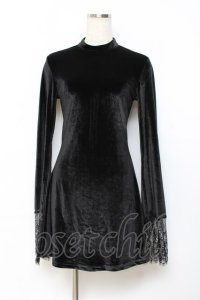 PUNK RAVE / Velvet Dress XS-S 黒 Y-25-10-20-049-PU-OP-SZ-ZY