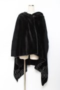 PUNK RAVE / ファーケープ  黒 Y-25-10-20-050-PU-JA-SZ-ZY