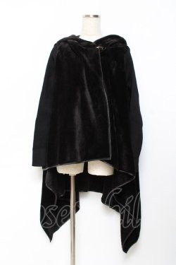画像1: PUNK RAVE / ファーケープ  黒 Y-25-10-20-050-PU-JA-SZ-ZY
