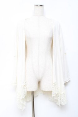 画像1: axes femme / 裾レーストッパーカーディガン M 生成り Y-25-10-20-006-AX-TO-SZ-ZY