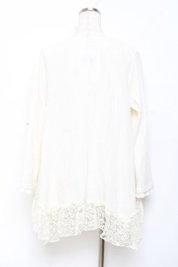 画像2: axes femme / 裾レーストッパーカーディガン M 生成り Y-25-10-20-006-AX-TO-SZ-ZY