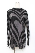 KILL STAR / Libi Sweater S グレー×ブラック Y-25-10-20-058-SL-TO-SZ-ZY