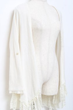 画像3: axes femme / 裾レーストッパーカーディガン M 生成り Y-25-10-20-006-AX-TO-SZ-ZY