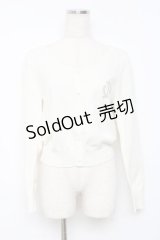 metamorphose / エンブレム刺繍カーディガン  アイボリー Y-25-10-20-059-ME-TO-SZ-ZY