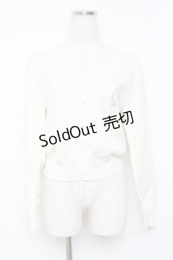 画像1: metamorphose / エンブレム刺繍カーディガン  アイボリー Y-25-10-20-059-ME-TO-SZ-ZY