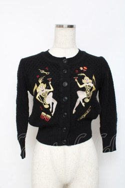 画像1: Mischief Made / Showgirls Cardigan S 黒 Y-25-10-20-060-LO-TO-SZ-ZY