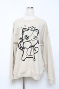 NieR Clothing / 裏起毛オーバーサイズアッシュベージュトレーナー  アッシュベージュ Y-25-10-20-061-PU-TO-SZ-ZY