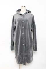 NieR Clothing / GRAY VELVET STYLISH LONG COAT  グレー Y-25-10-20-062-PU-CO-SZ-ZY