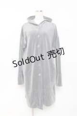 NieR Clothing / GRAY VELVET STYLISH LONG COAT  グレー Y-25-10-20-062-PU-CO-SZ-ZY