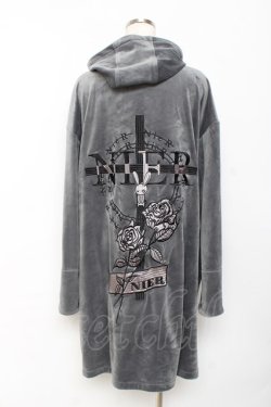 画像2: NieR Clothing / GRAY VELVET STYLISH LONG COAT  グレー Y-25-10-20-062-PU-CO-SZ-ZY